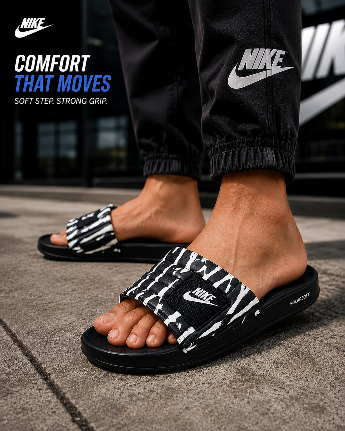 Nike Elite Navy Slides β Premium Men's Comfort Slippers with Soft Cushioned Sole