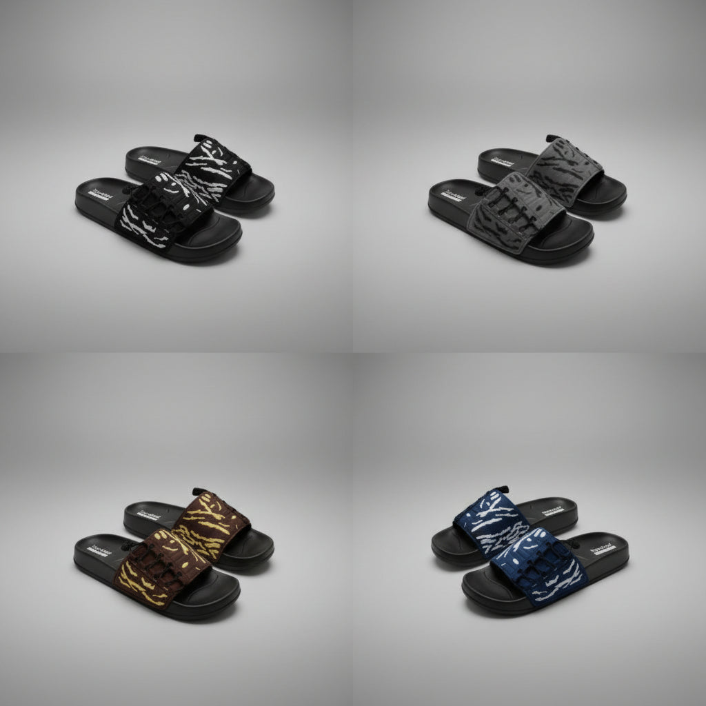 FlexLock Adjustable Slides for Men β Soft Cushioned Anti-Slip Comfort Slippers