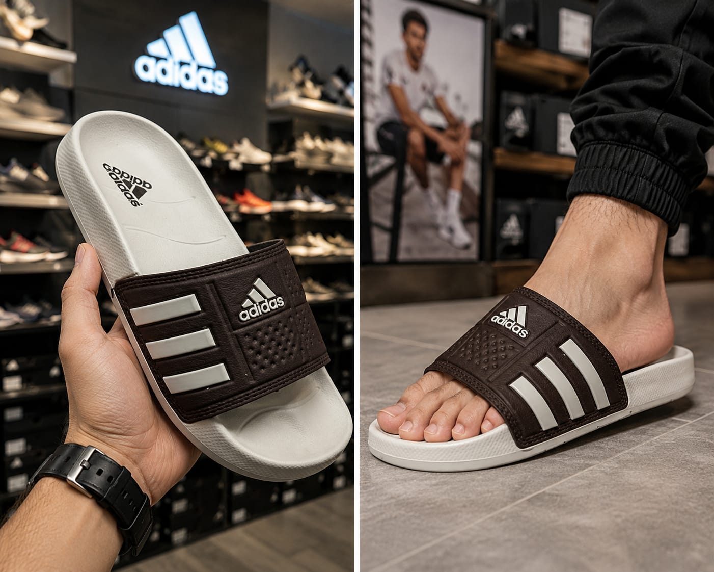 Adidas Style Comfort Slippers – Men's Soft Footbed Casual Slides