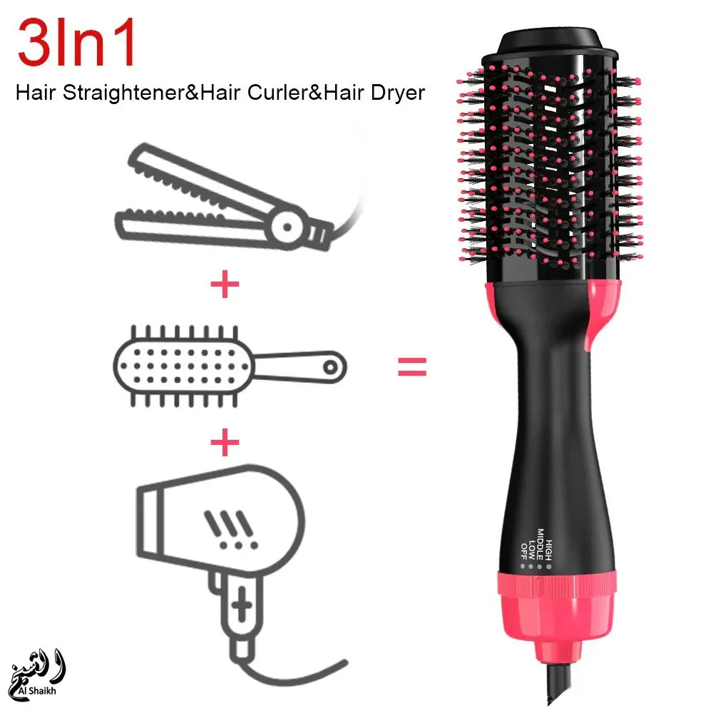 3-in-1 One Step Hot Air Brush Hair Dryer